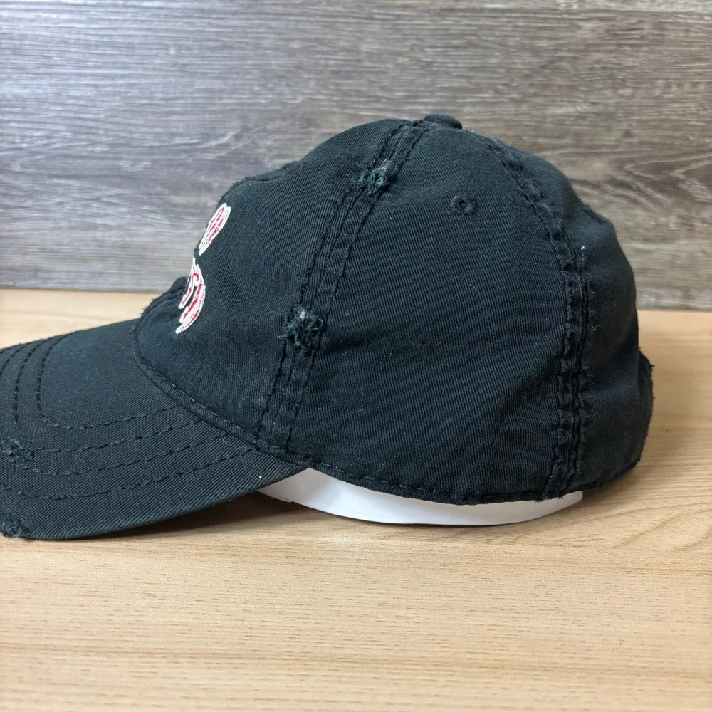 Sons Of Arthritis‎ Hat Cap Strap Back Black Red Distressed Adjustable